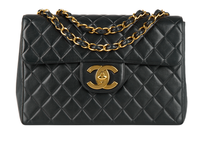 Maxi Jumbo 30, &pound;3,800, Handbags, Black, Lambskin Leather, Front view